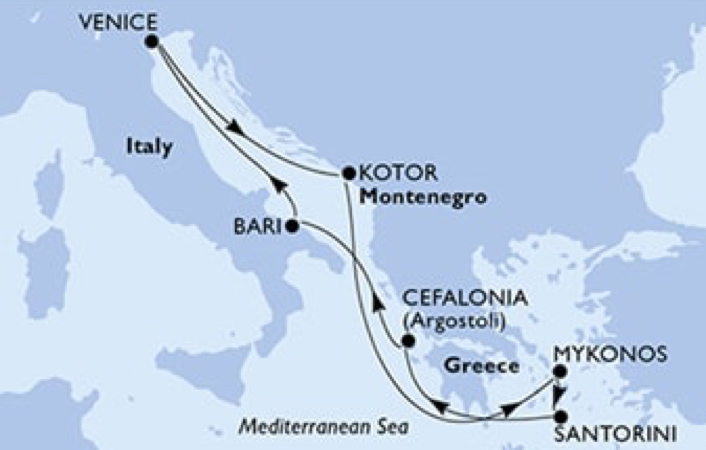 Costa Luminosa - Itálie, Řecko, Chorvatsko (z Benátek)